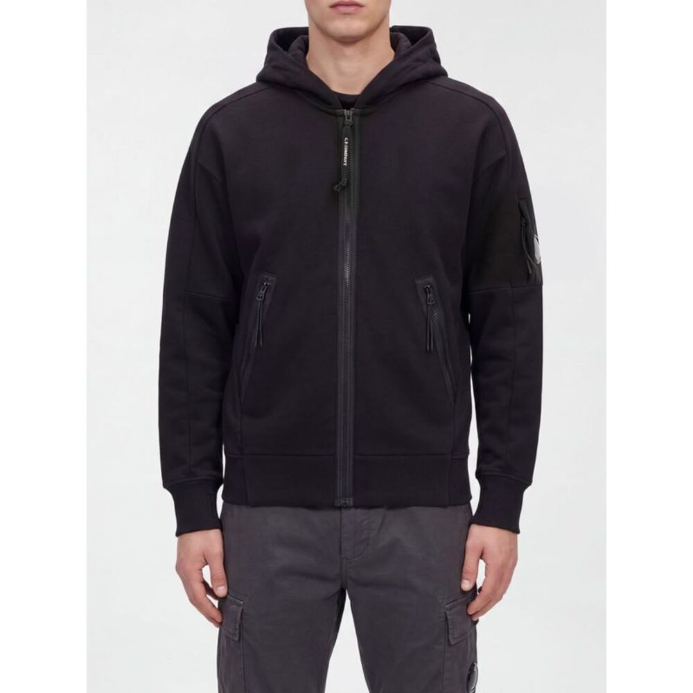 C.P. Company Men Hooded Cotton Sweatshirt C.P. Company With Two-Way Zip Closure